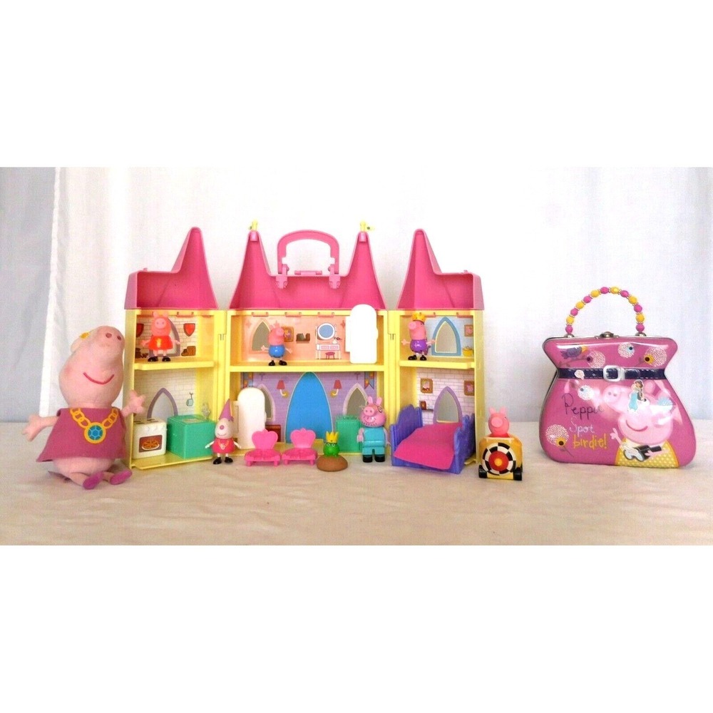 Peppa Pig's Princess Castle Deluxe Toy Play House Castle n Purse n Stuffed n Acc